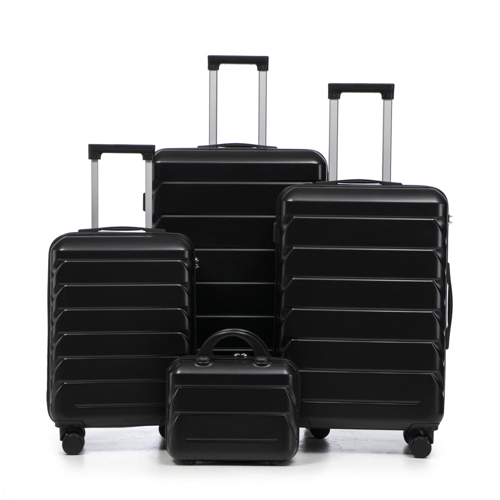 Set Valigie FAUMRTA 4 Pezzi - Trolley ABS Impermeabile con Beauty Case