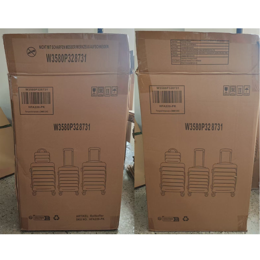 Set Valigie FAUMRTA 4 Pezzi - Trolley ABS Impermeabile con Beauty Case