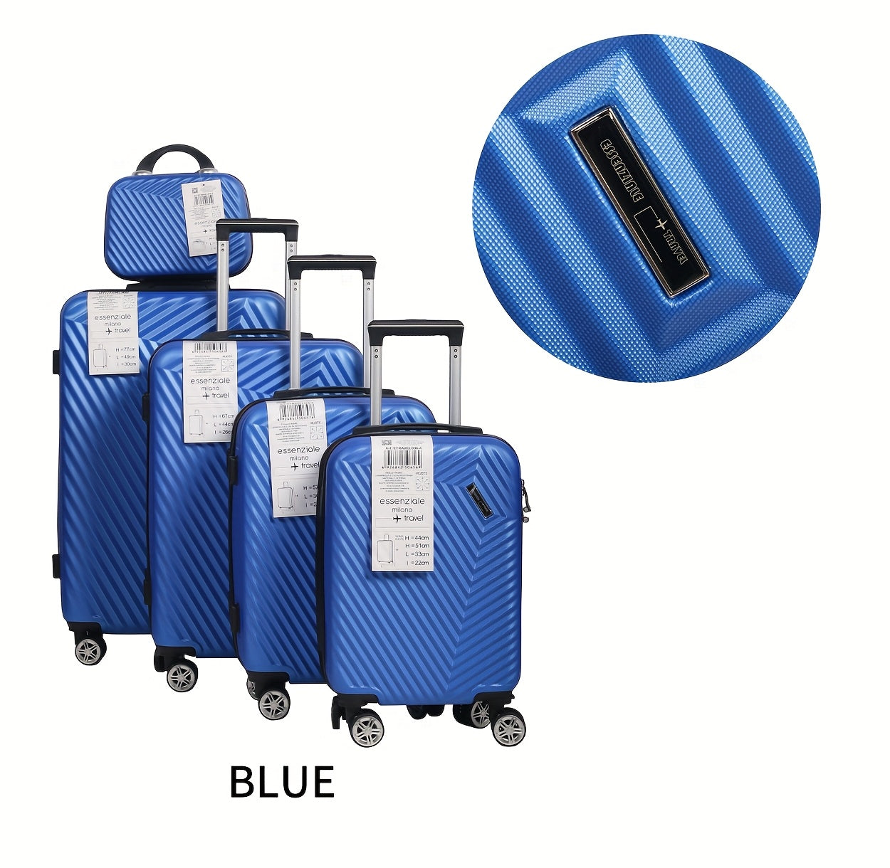 Set Valigie YSTYLE 5 Pezzi - Trolley Leggero con Ruote Silenziose e Lucchetto TSA