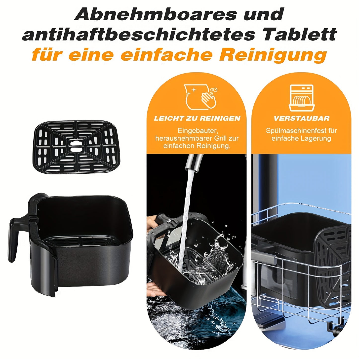 Friggitrice ad Aria Digitale 7-in-1 Kehot 10L con Finestra Visibile - 1400W, 90% Meno Olio, Timer 60 Min