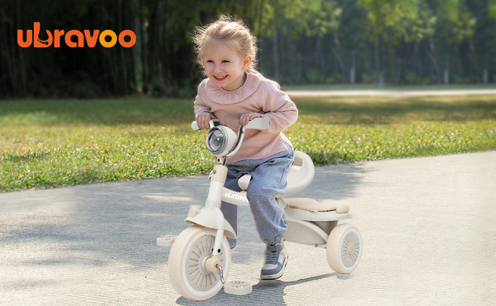 Kids Tricycle, 3 Wheel Baby Bicycle Toy, 1-5 Year Old Toddler Balance Bike, 4 in 1 Kids Trike, for Boys Girls Gift Present