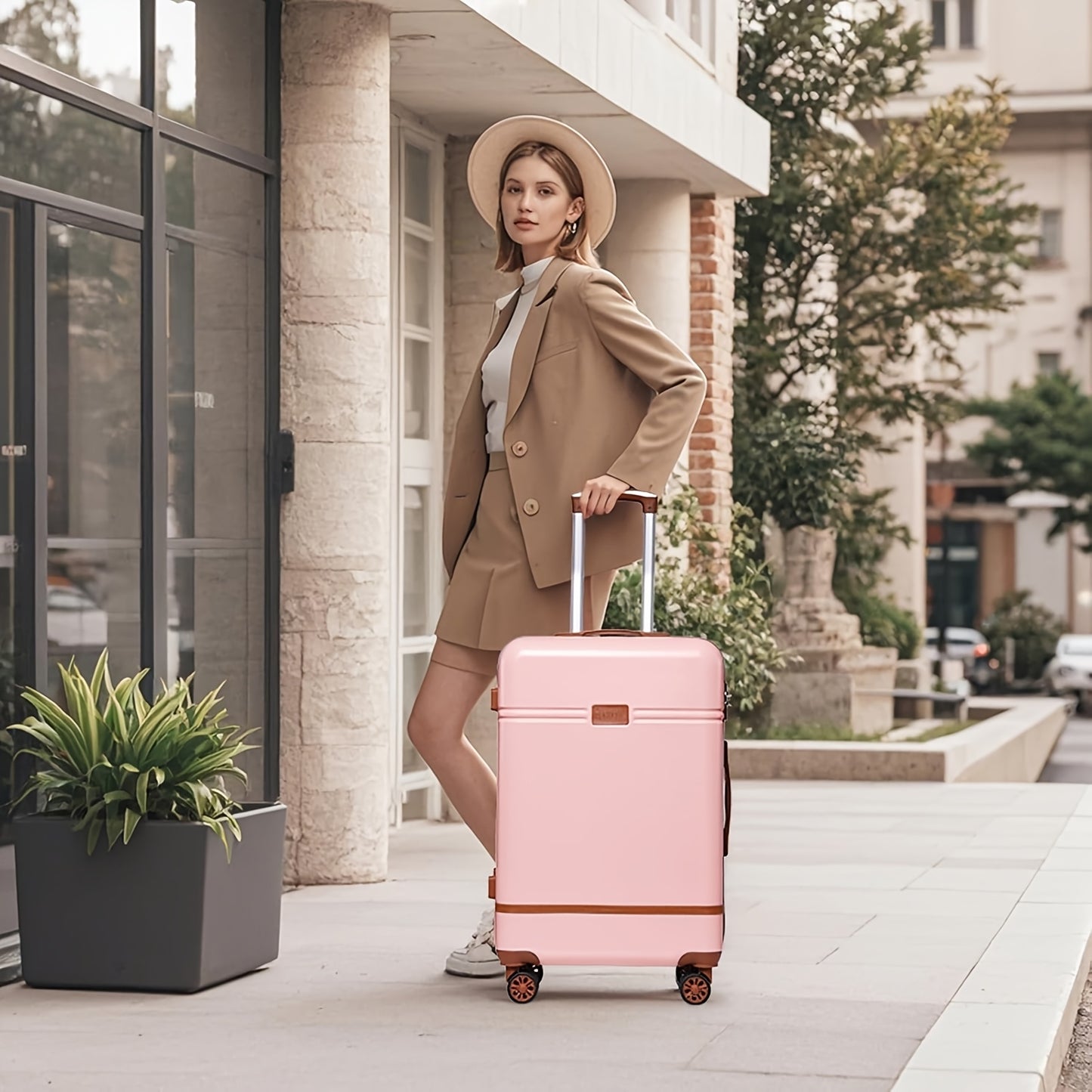 Set Valigie YSTYLE 5 Pezzi - Trolley ABS+PC con Ruote Silenziose e Lucchetto TSA