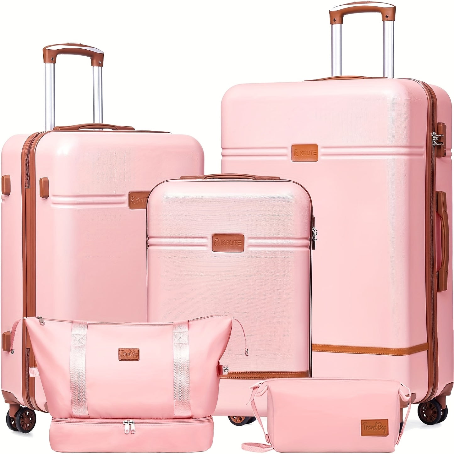 Set Valigie YSTYLE 5 Pezzi - Trolley ABS+PC con Ruote Silenziose e Lucchetto TSA