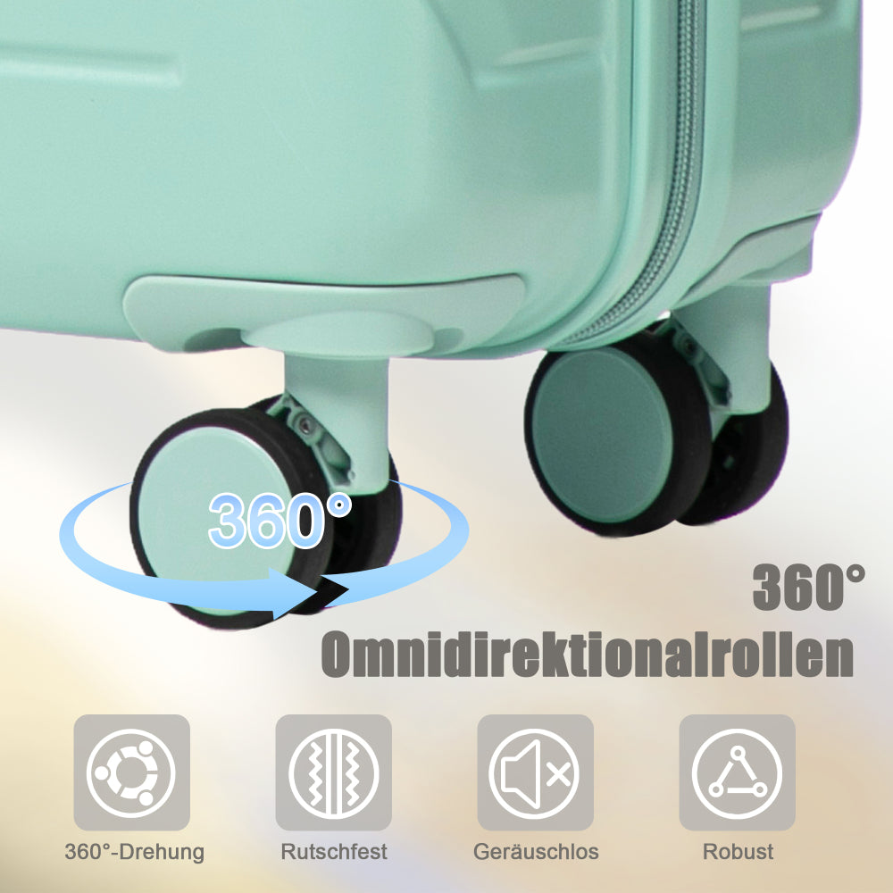 Set Valigie FAUMRTA 4 Pezzi - Trolley ABS Impermeabile con Beauty Case