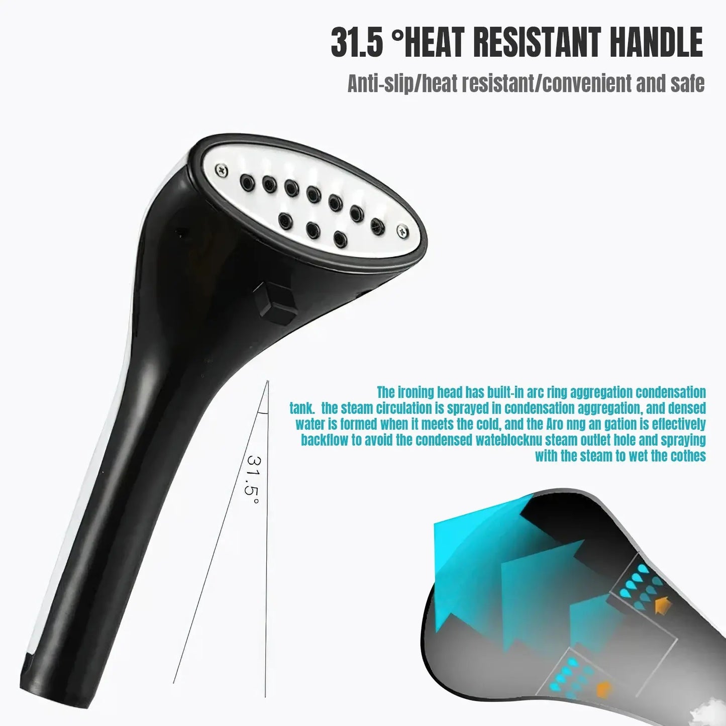 Ferro da stiro a vapore verticale Macchina da stiro a vapore per uso domestico Stiratura piatta verticale intelligente ad alta potenza con aumento di pressione