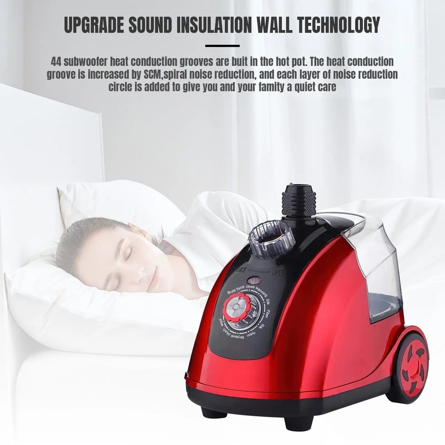 Ferro da stiro a vapore verticale Macchina da stiro a vapore per uso domestico Stiratura piatta verticale intelligente ad alta potenza con aumento di pressione