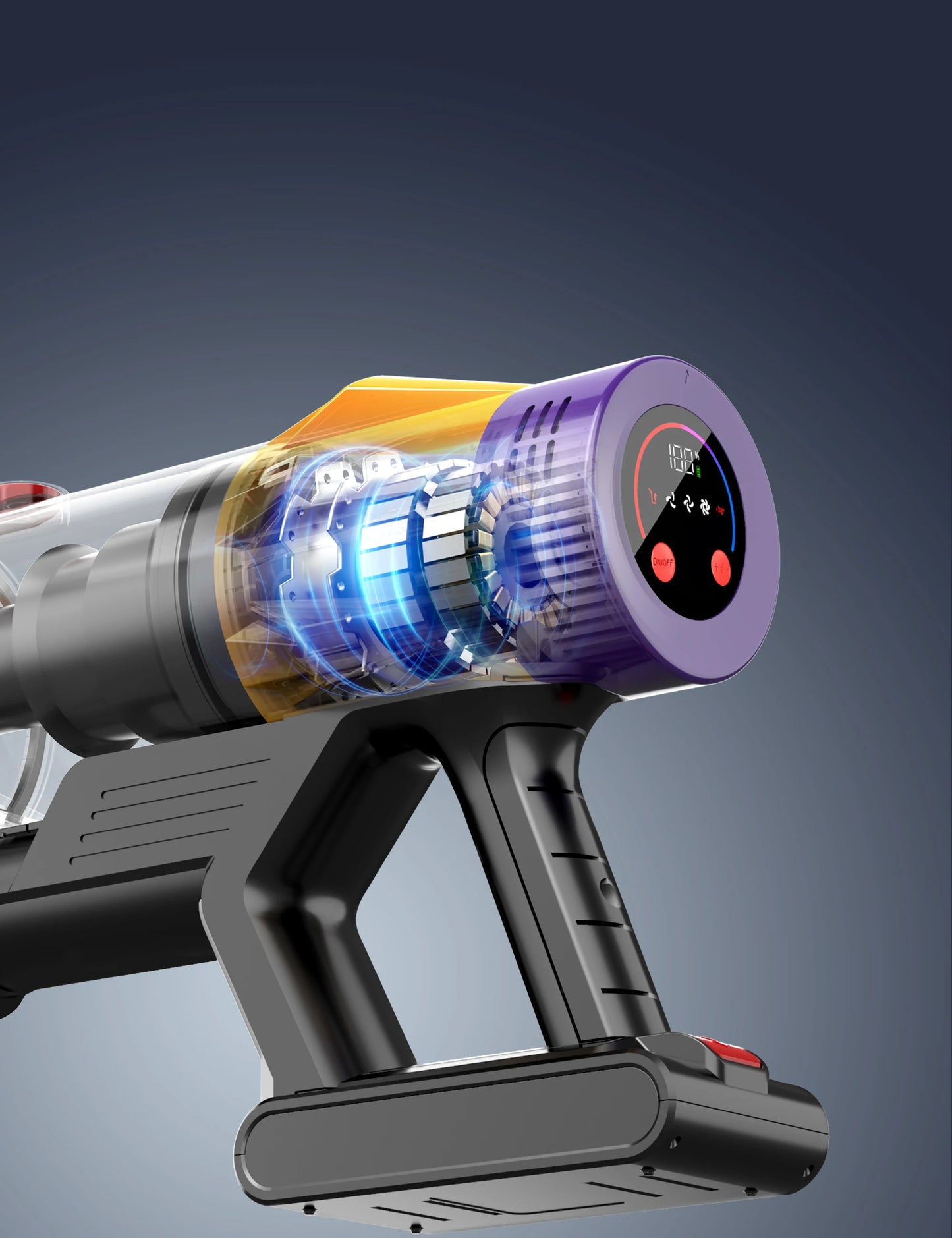 550W 45kPA Cordless Handheld Vacuum Cleaner Touch Screen Smart Dust Sensor Auto Speed Control for Pet Hair Home Carpet Clean