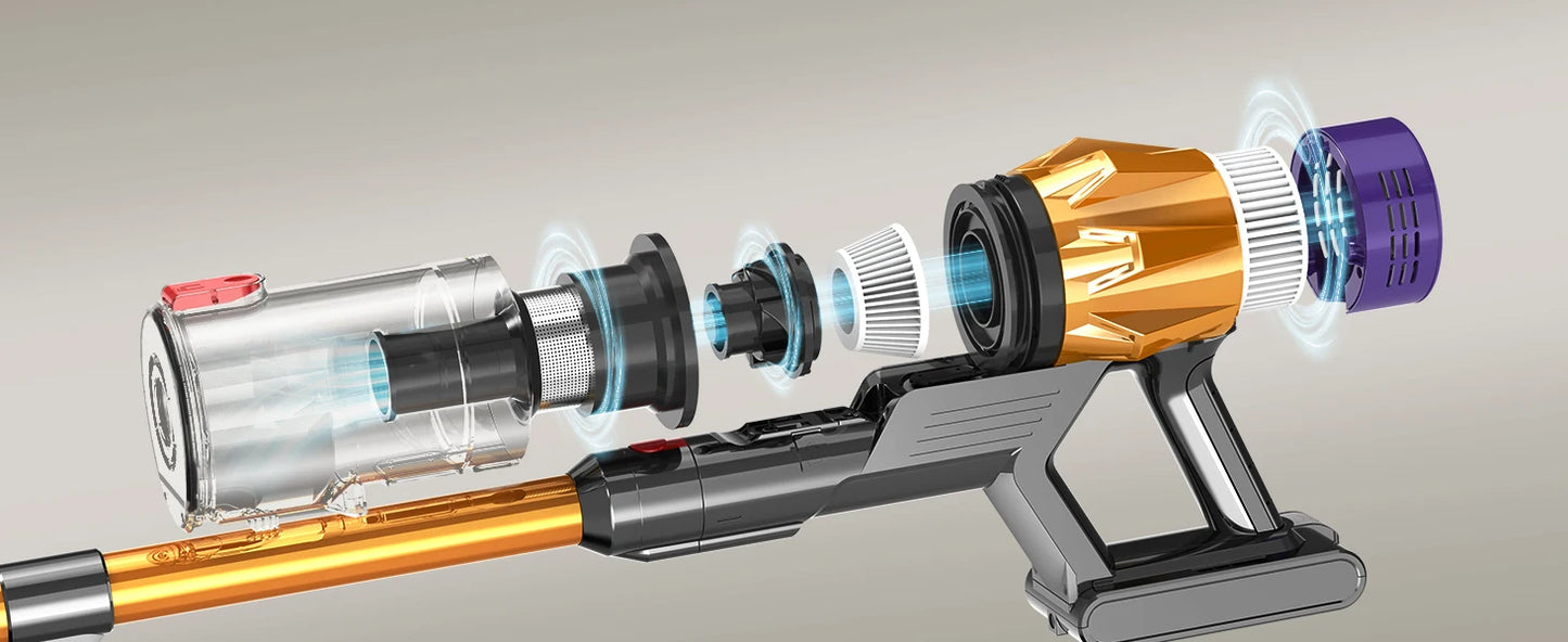 550W 45kPA Cordless Handheld Vacuum Cleaner Touch Screen Smart Dust Sensor Auto Speed Control for Pet Hair Home Carpet Clean