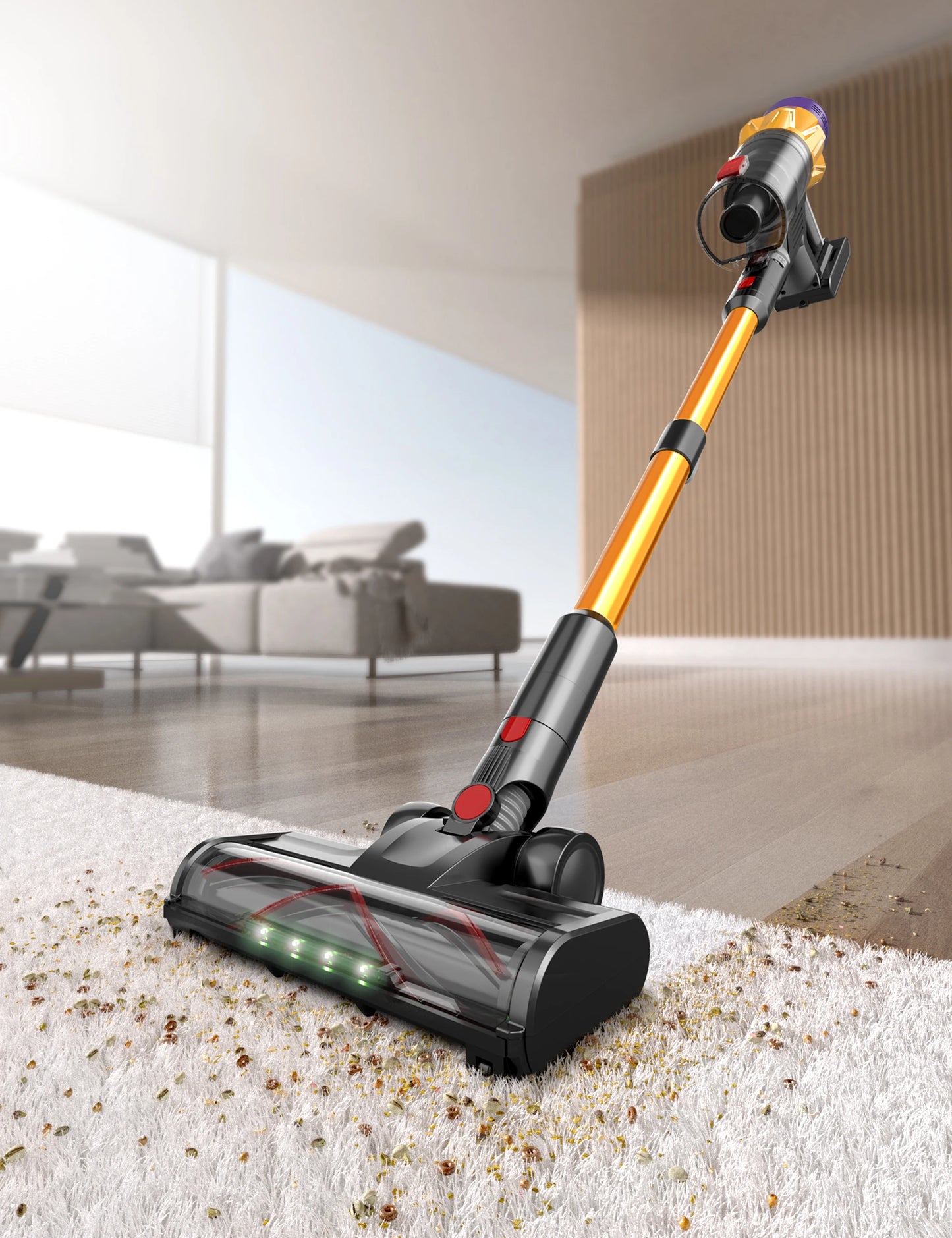 550W 45kPA Cordless Handheld Vacuum Cleaner Touch Screen Smart Dust Sensor Auto Speed Control for Pet Hair Home Carpet Clean