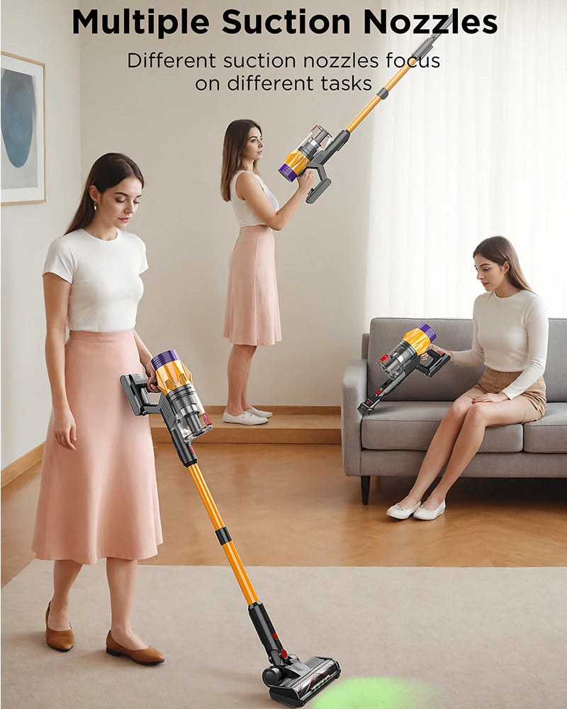 550W 45kPA Cordless Handheld Vacuum Cleaner Touch Screen Smart Dust Sensor Auto Speed Control for Pet Hair Home Carpet Clean