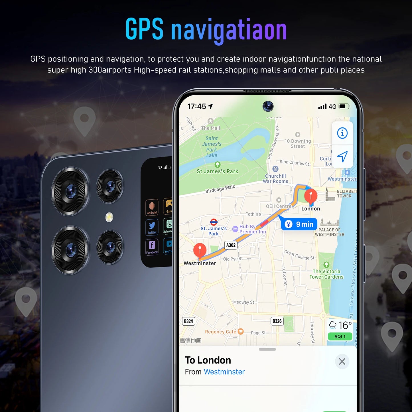 Versione globale S26 Ultra 7.0HD 48MP + 72MP Cellulari 22G + 2T Smartphone originale Dual SIM Android 14 7000mAh 5G Telefono