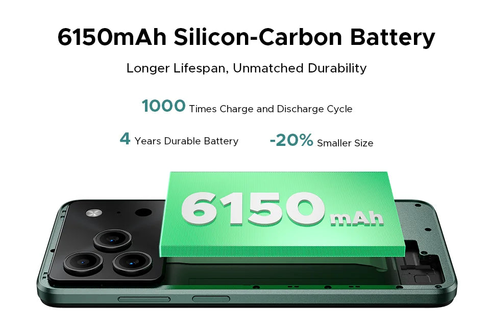 DOOGEE Note56 Pro Smartphone 32GB + 128GB Android 16 6150mAh Batteria 6.56 ''90Hz Schermo 13MP + 8MP Widevine L1 NFC Telefono cellulare