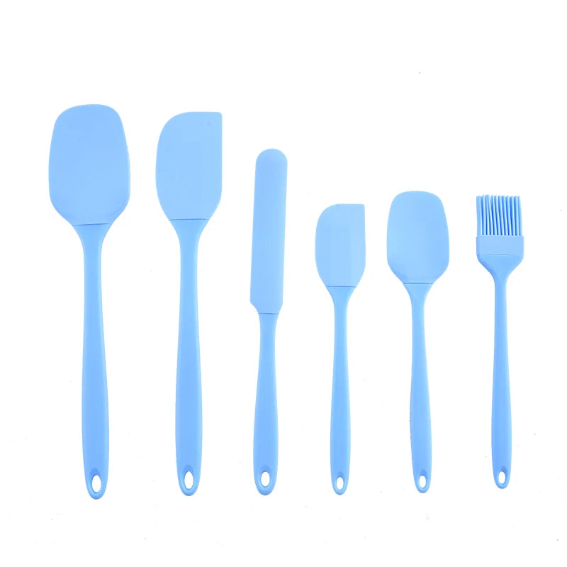 Set Utensili da Cucina in Silicone 6 Pezzi - Kit Completo con Spatole, Raschietti e Pennello per Pasticceria
