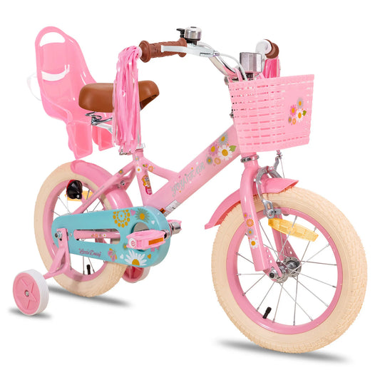 JOYSTAR Little Daisy Kids Bike for Girls Ages 2-7 Years,  Bikes with Doll Bike Seat & Streamers,baby walker