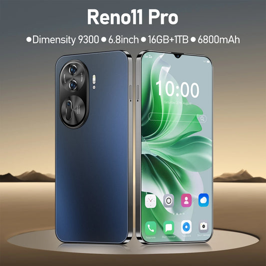HOT Reno11 Pro Original NEW 6.8HD Global Edition 2025 Android 14 Smart Dual Card 6800mAh Battery Facial Recognition Function