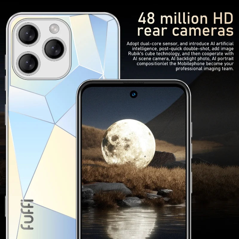 Global Vision I16 Pro Smartphone 5G Android 5300mAH 12GB RAM 512G ROM 6.56 pollici 1080x2640HD 24 + 48MP MTK10 4G Rete del telefono cellulare