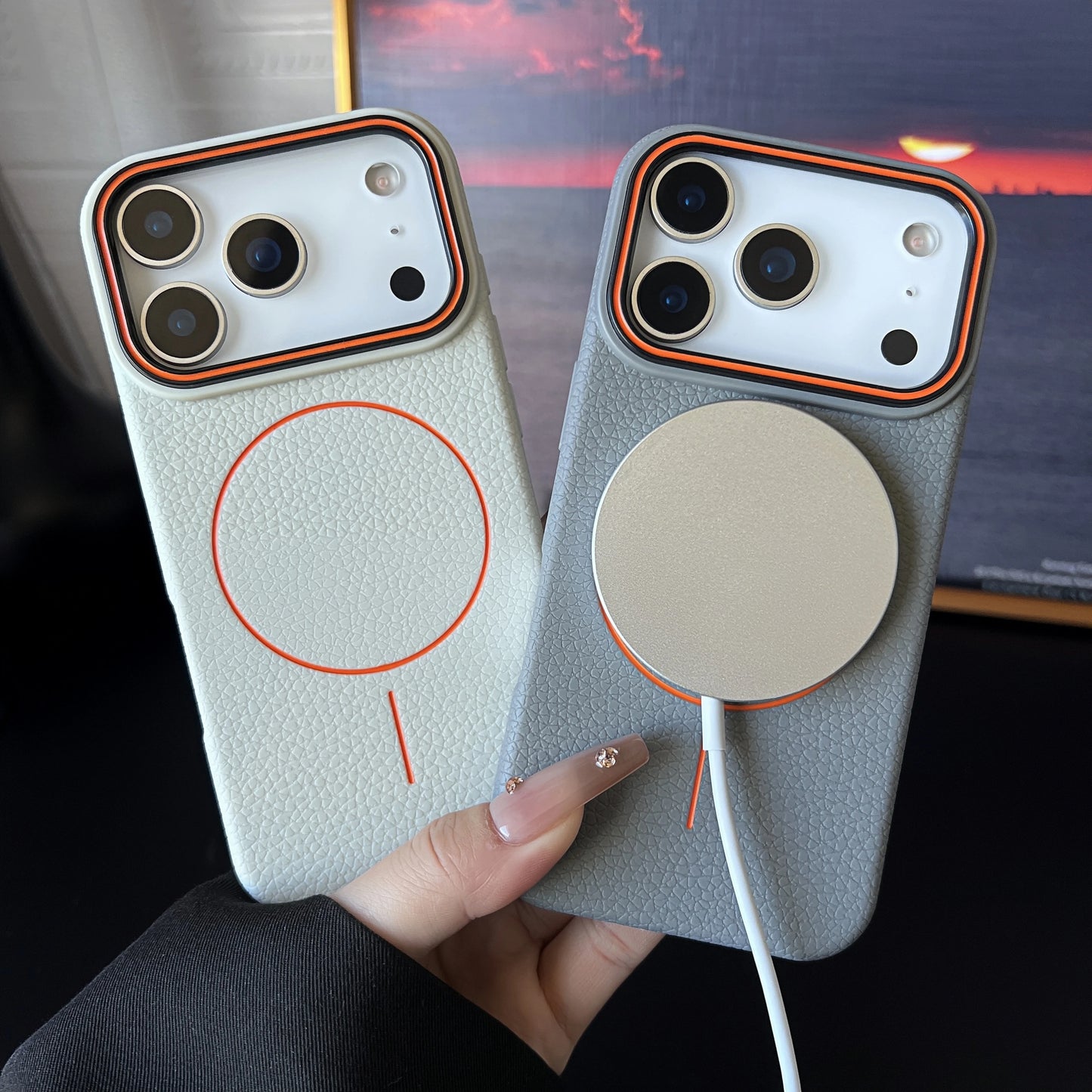 Custodia Magnetica MagSafe iPhone | Cover TPU Effetto Lichee Premium