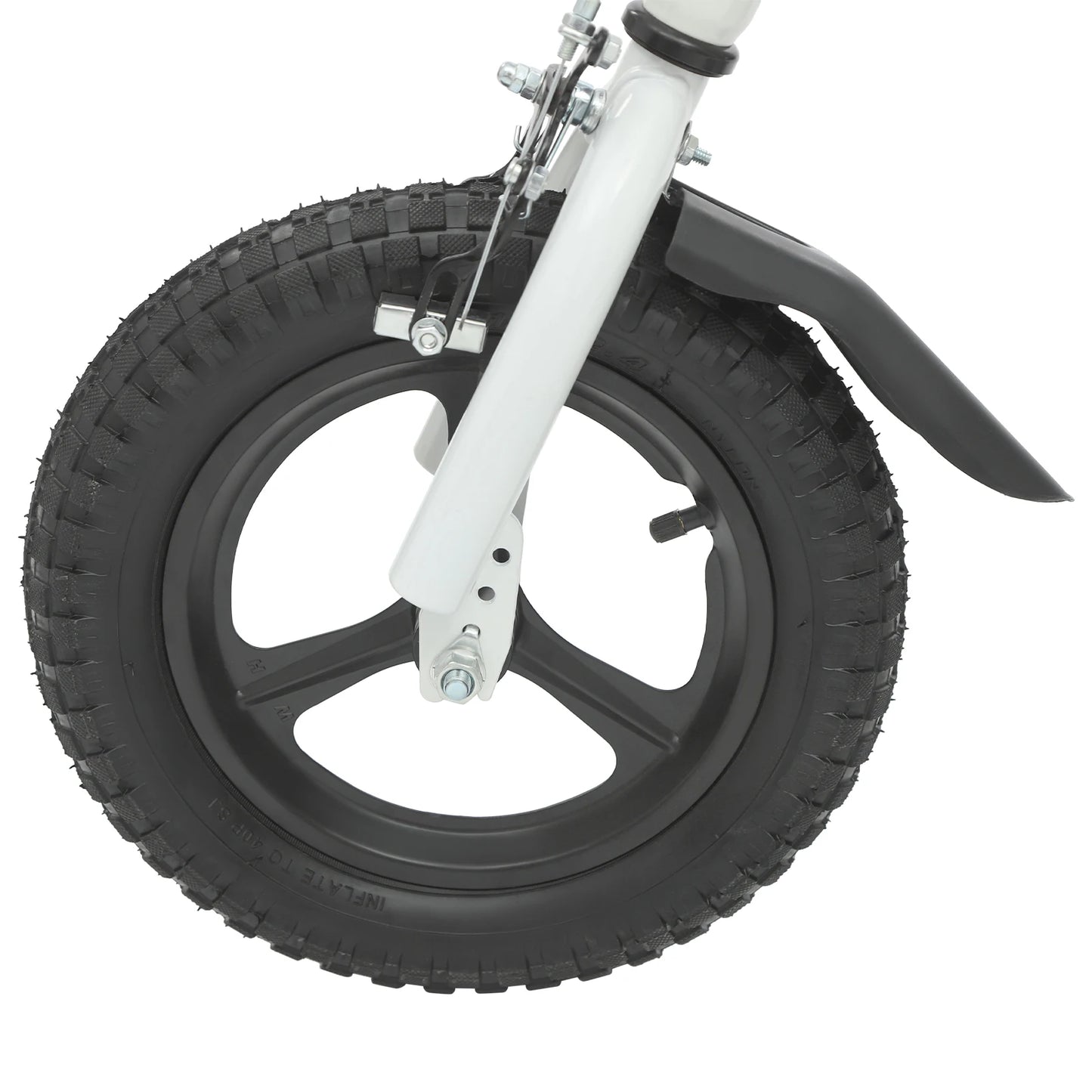 12 Inch Kids Bike Adjustable Beginner Children's Bicycle Load 50kg w/Training Wheels + Water Bottle for 2-5 Year Old, Blue/White