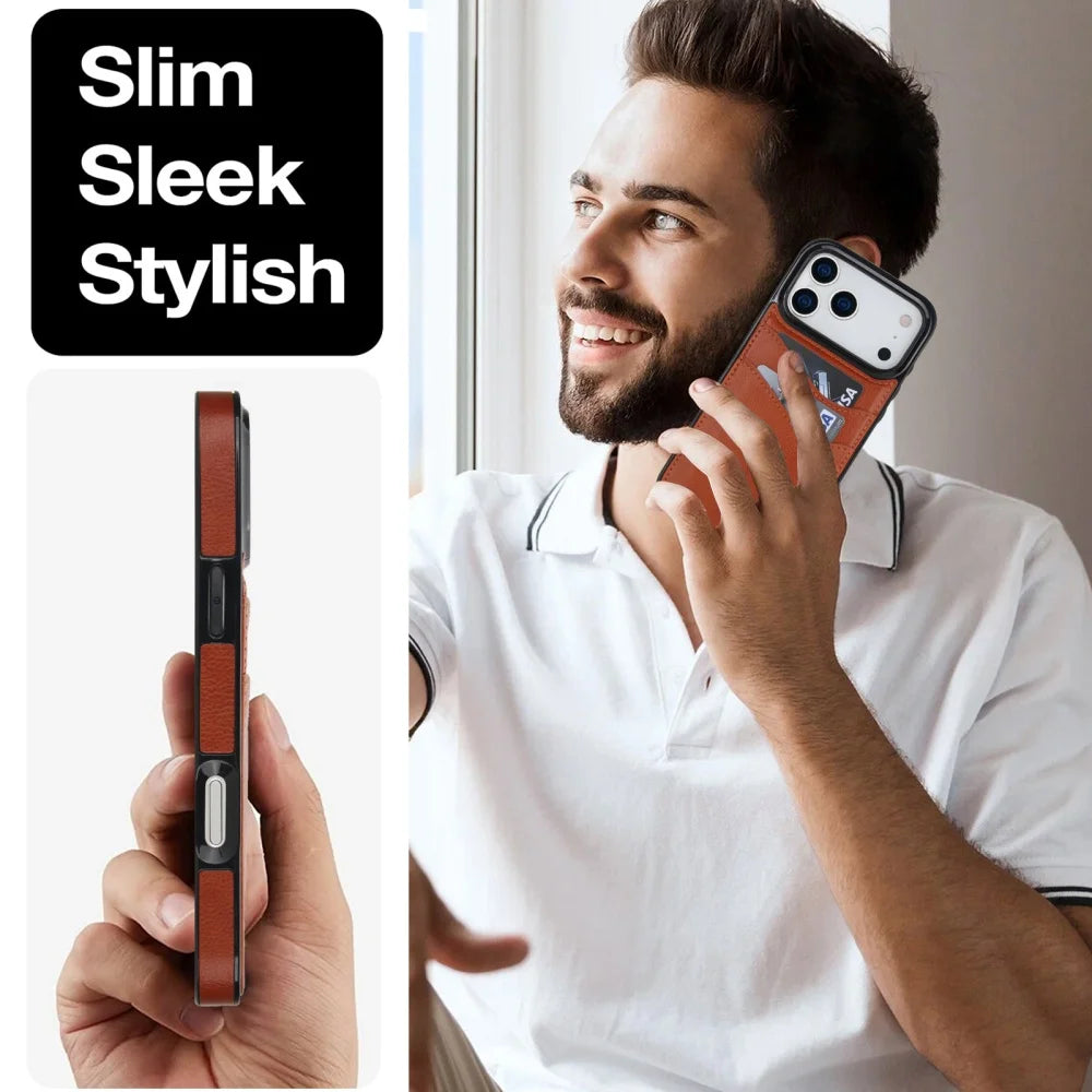 Custodia Portafoglio iPhone in Pelle Premium | Slot Carte e Protezione Antiurto