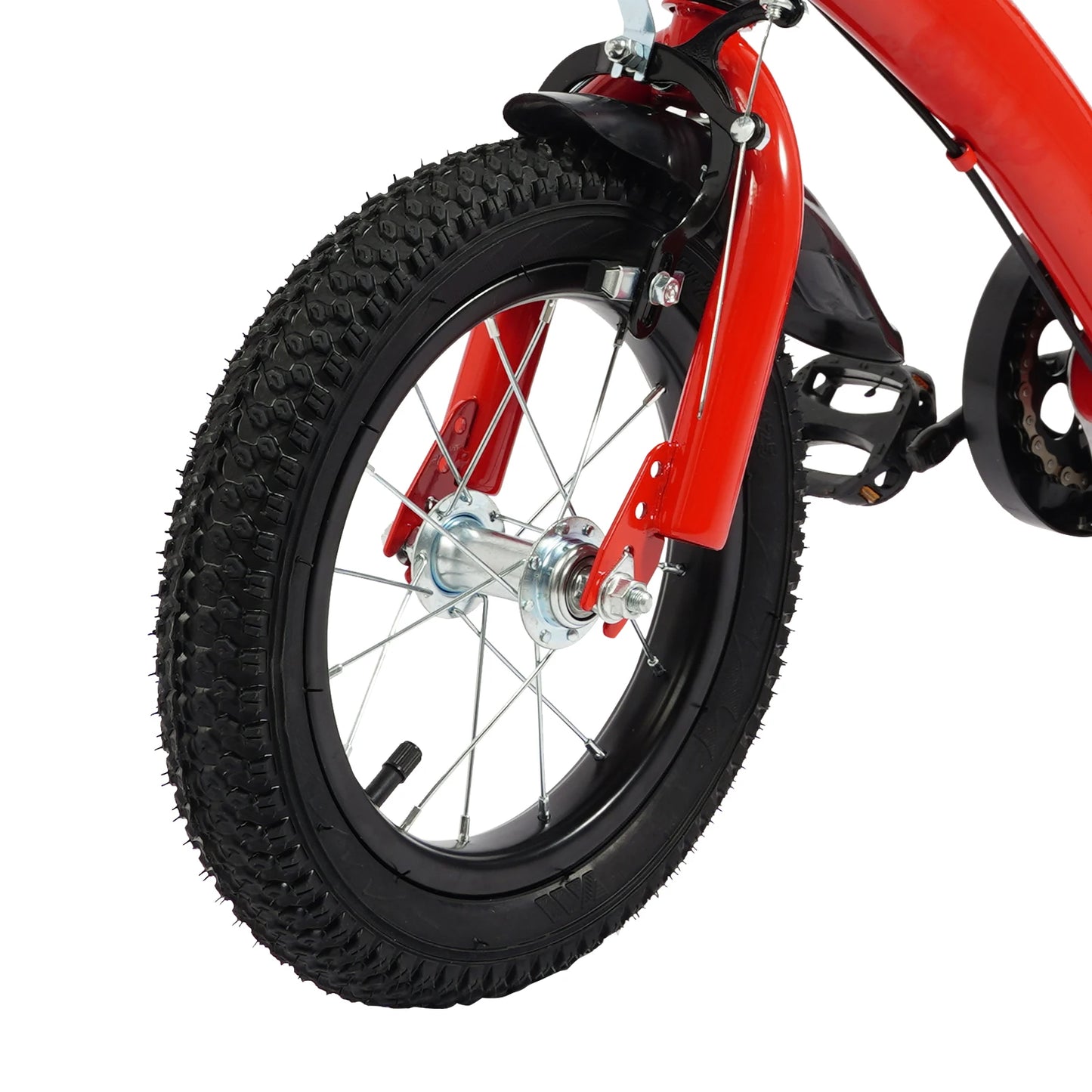 12 Inches Children's Bicycle with Training Wheels, Bottle Holder, Basket| Blue/Red/Pink Kids Bike for 2-5 Years