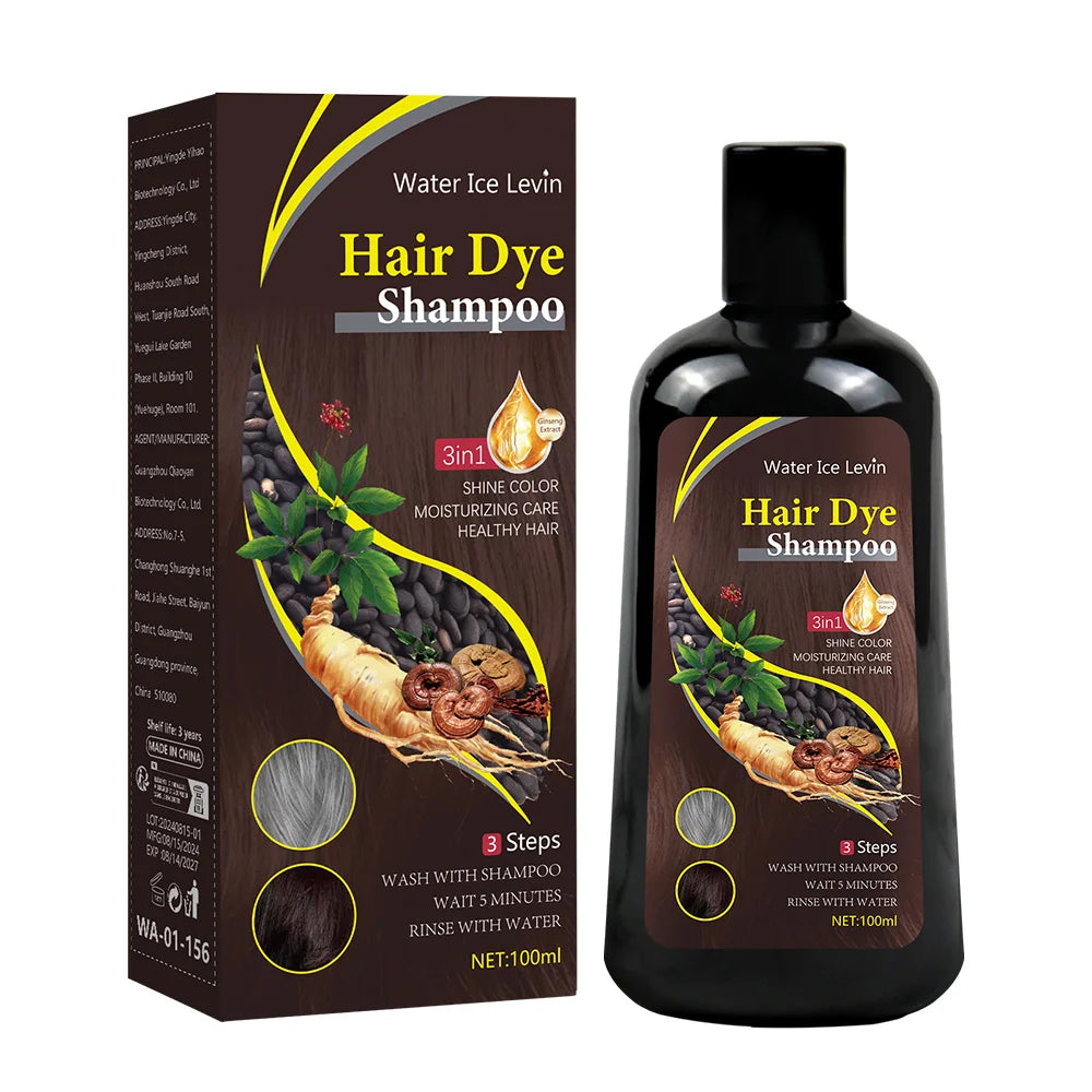 Shampoo Colorante 3 in 1 con Estratto di Zenzero - Castano Naturale 100ml