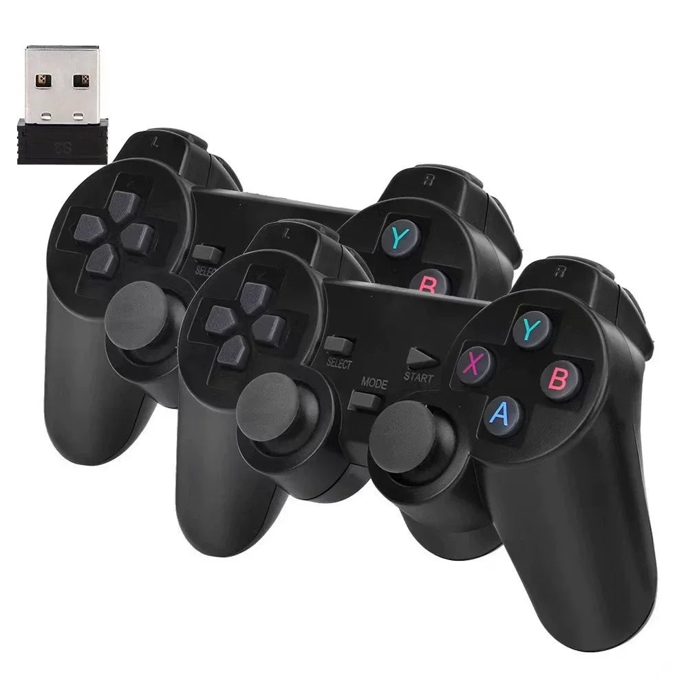 Double Happiness: 2.4G wireless gamepad set, easily team up and play games.Two people can enjoy classic games together.
