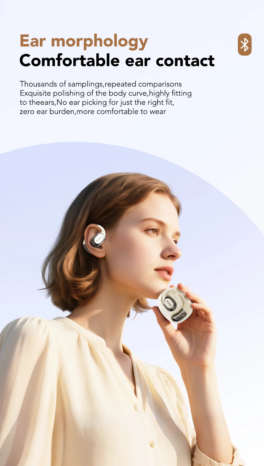 MINISO MS156 Bluetooth AI Earphones OWS Sports Headphones Music Stere HD Bass Wireless Headphones Longlife Translator Earbuds