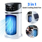 3 in 1 Quiet Cooling Desk Fan 6 Speeds Options Personal Quiet Table Fan Circulation Wind Air Cooler for Bedroom Office