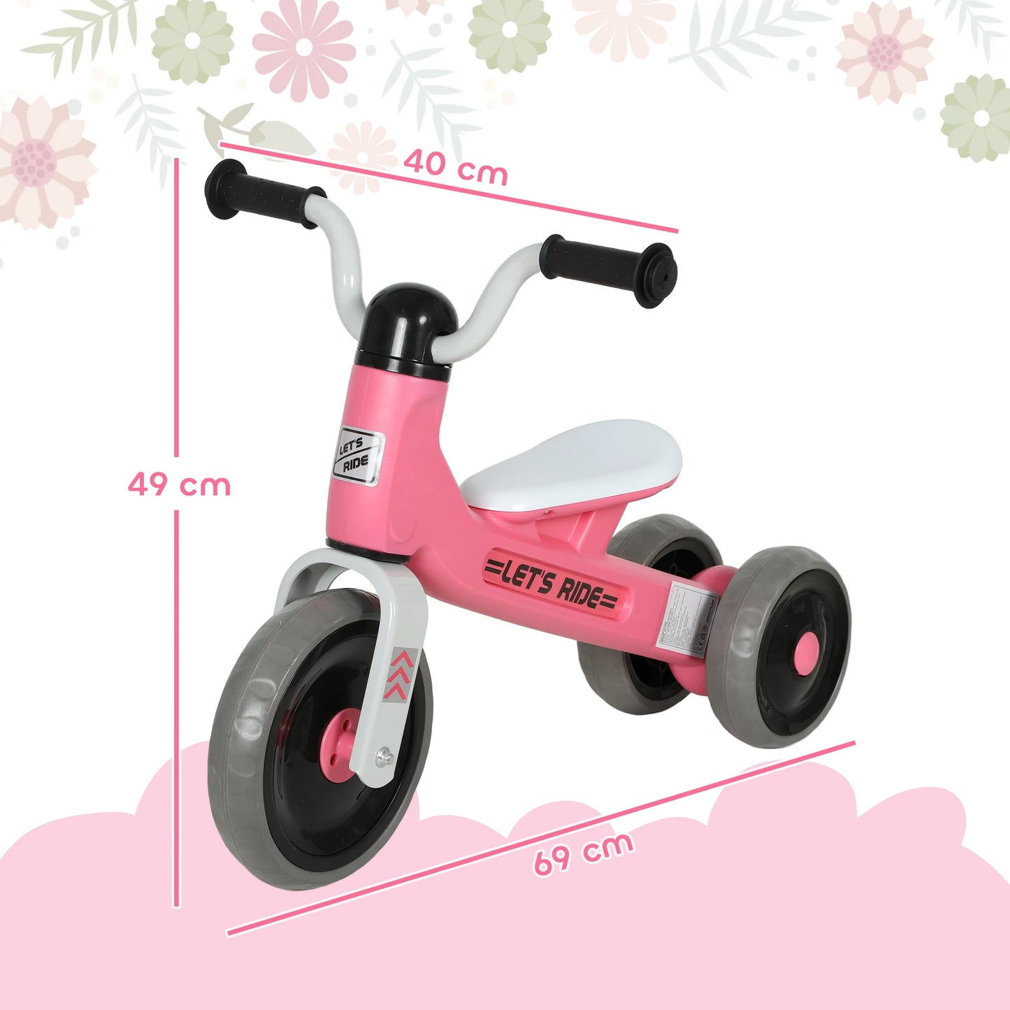 Aiyaplay Balance Bike for Children from 12 to 36 Months, Balance Bike with Silent and Puncture-Resistant Wheels, Handlebars with Limited Rotation to 60 ° Green