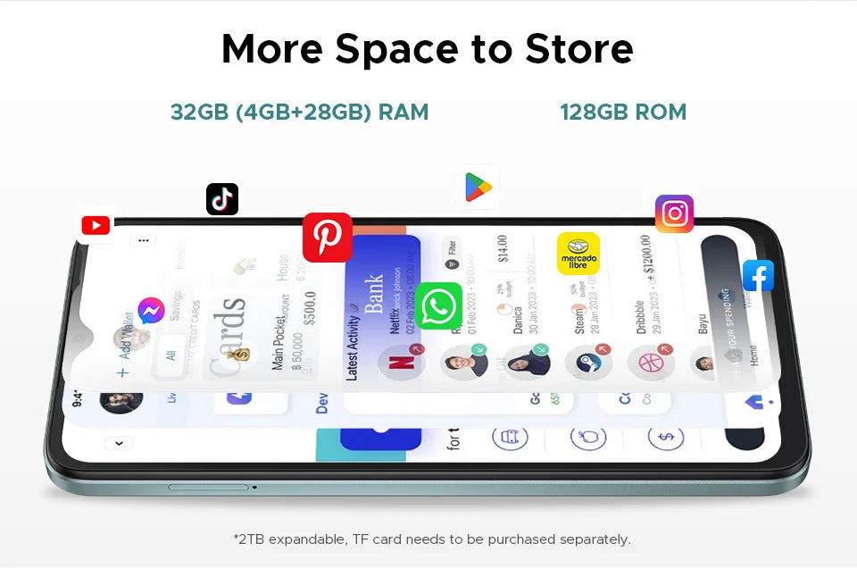 DOOGEE Note56 Pro Smartphone 32GB + 128GB Android 16 6150mAh Batteria 6.56 ''90Hz Schermo 13MP + 8MP Widevine L1 NFC Telefono cellulare