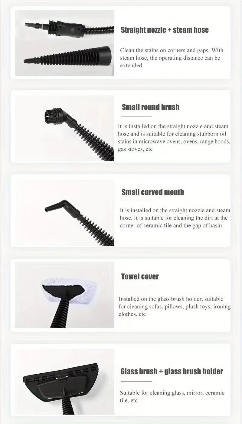 Handheld High Temperature Disinfection Steam Cleaner Air-conditioning Kitchen Range Hood Steam Cleaning Machine Cleaning Tools