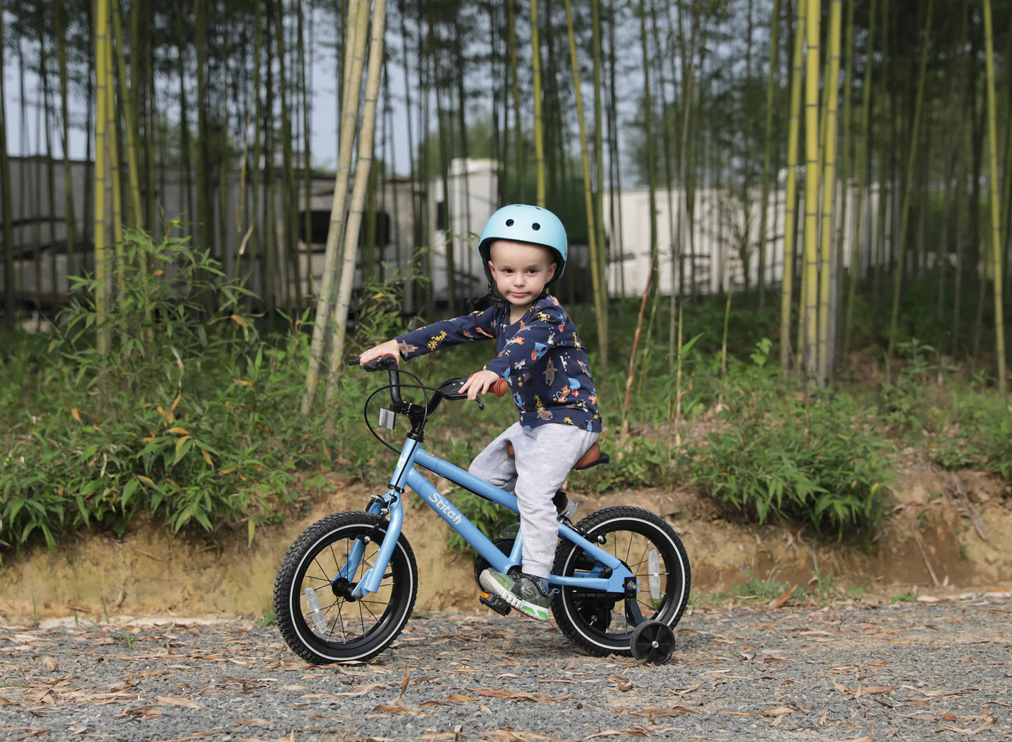 STITCH Kinderfahrrad für 3-9 Jahre Mädchen & Jungen, 14/16/18 Zoll Kinderfahrrad mit Stabilisatoren & Handbremsen