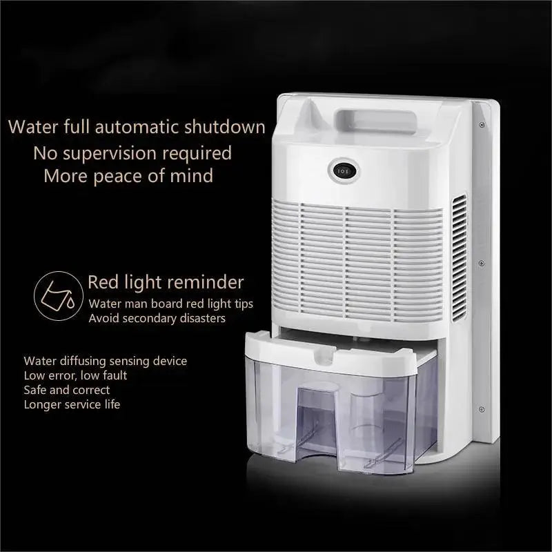 Dehumidifier and Air Purifier 2 in 1 Moisture Absorber Household Mute Bedroom Basement Remote Control Timing External Water Pipe