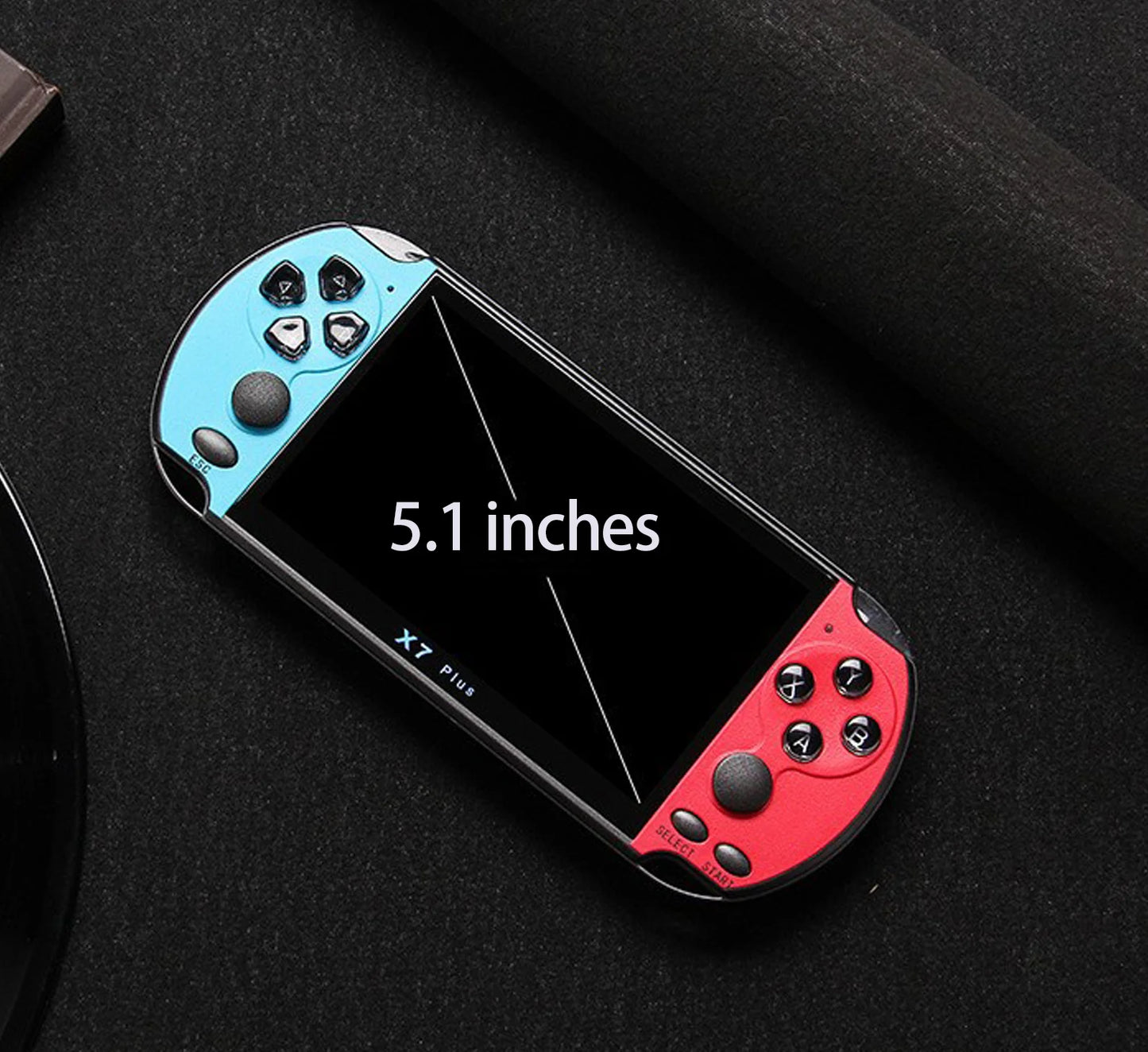 Console per videogiochi X7/X7Plus, portatile, retrò, oltre 10.000 giochi, controller doppio joystick con 4,3/5,1 pollici