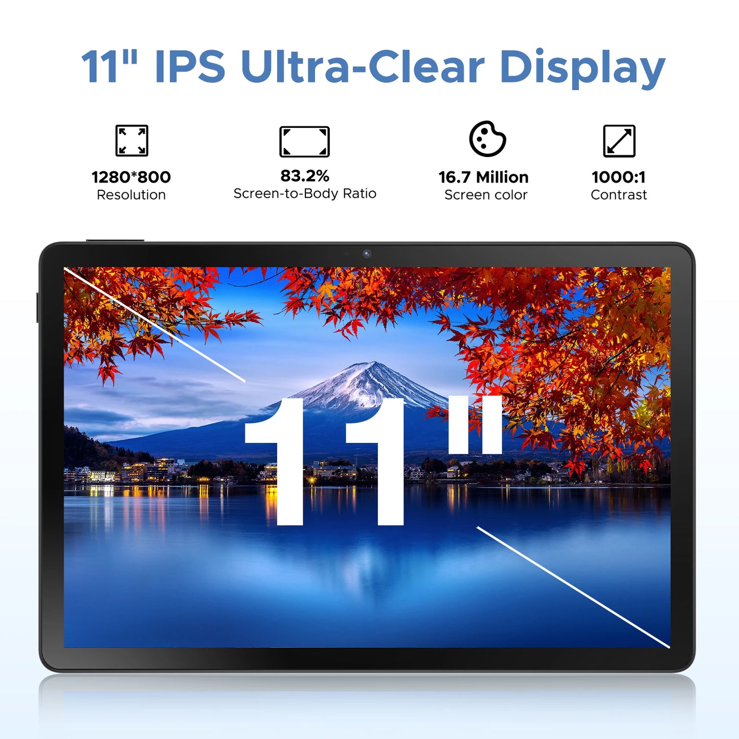 Tablet Android 15 da 11 Pollici - Display 90Hz, 30GB RAM, 256GB ROM, Batteria Potente
