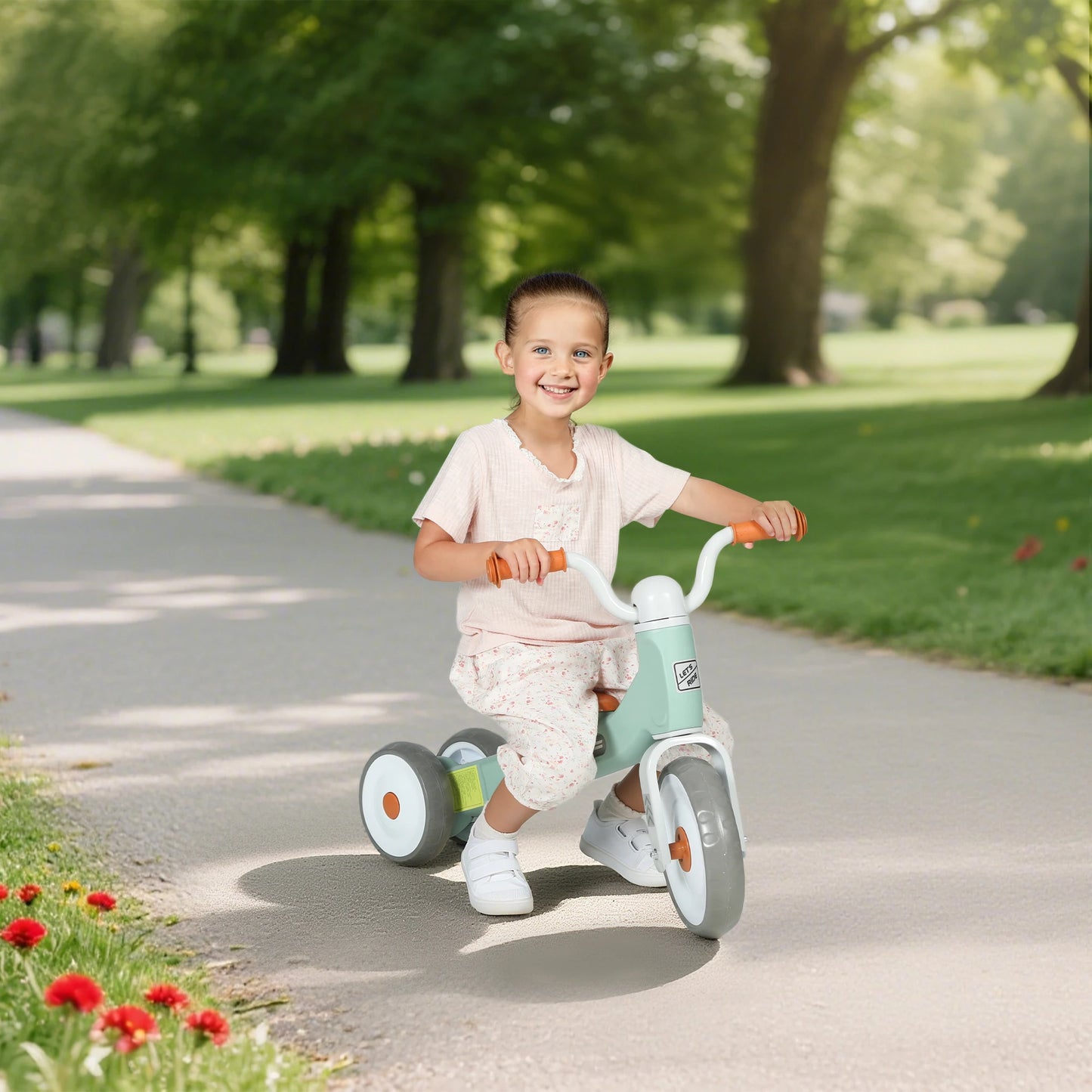 Aiyaplay Balance Bike for Children from 12 to 36 Months, Balance Bike with Silent and Puncture-Resistant Wheels, Handlebars with Limited Rotation to 60 ° Green