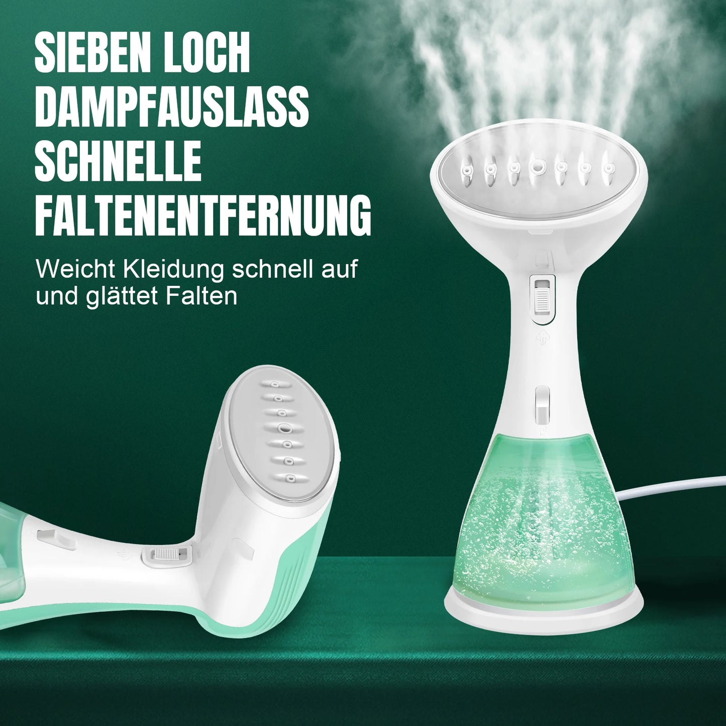 BRIEFNESS 2000W Handheld Steamer for Clothes, 30s Heat-up, Portable Garment Wrinkle Remover, Travel/Home Use, Fast Steam Iron