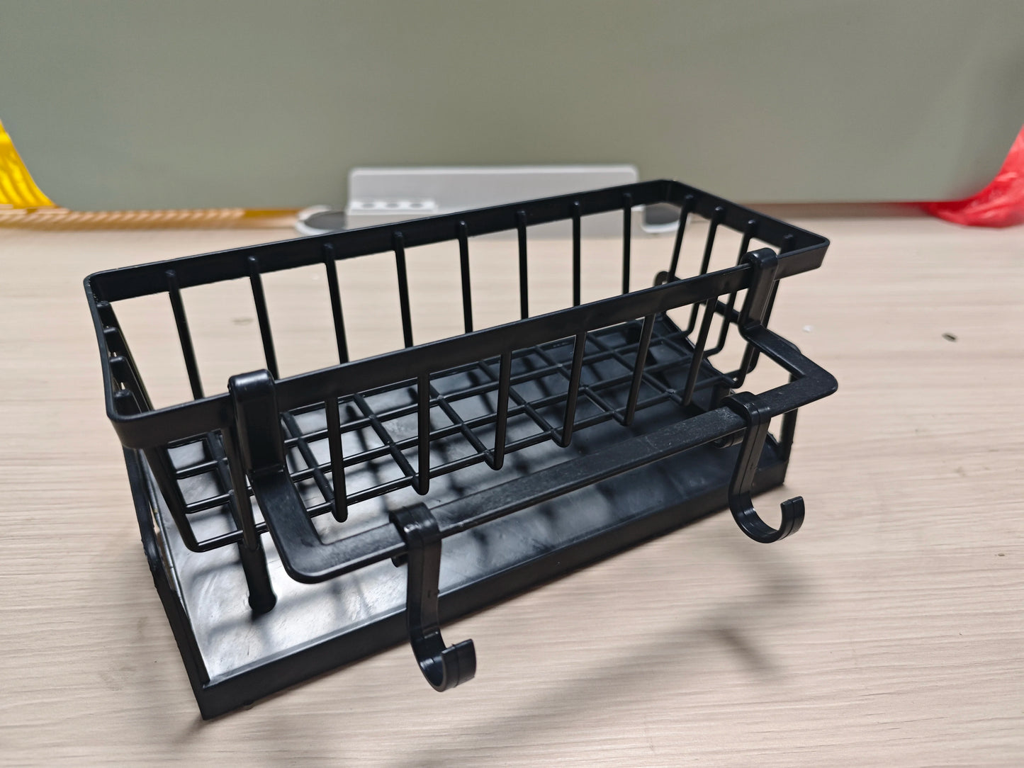 Organizer da Lavello con Ganci - Portaspugne Adesivo Multifunzionale Senza Foratura per Cucina