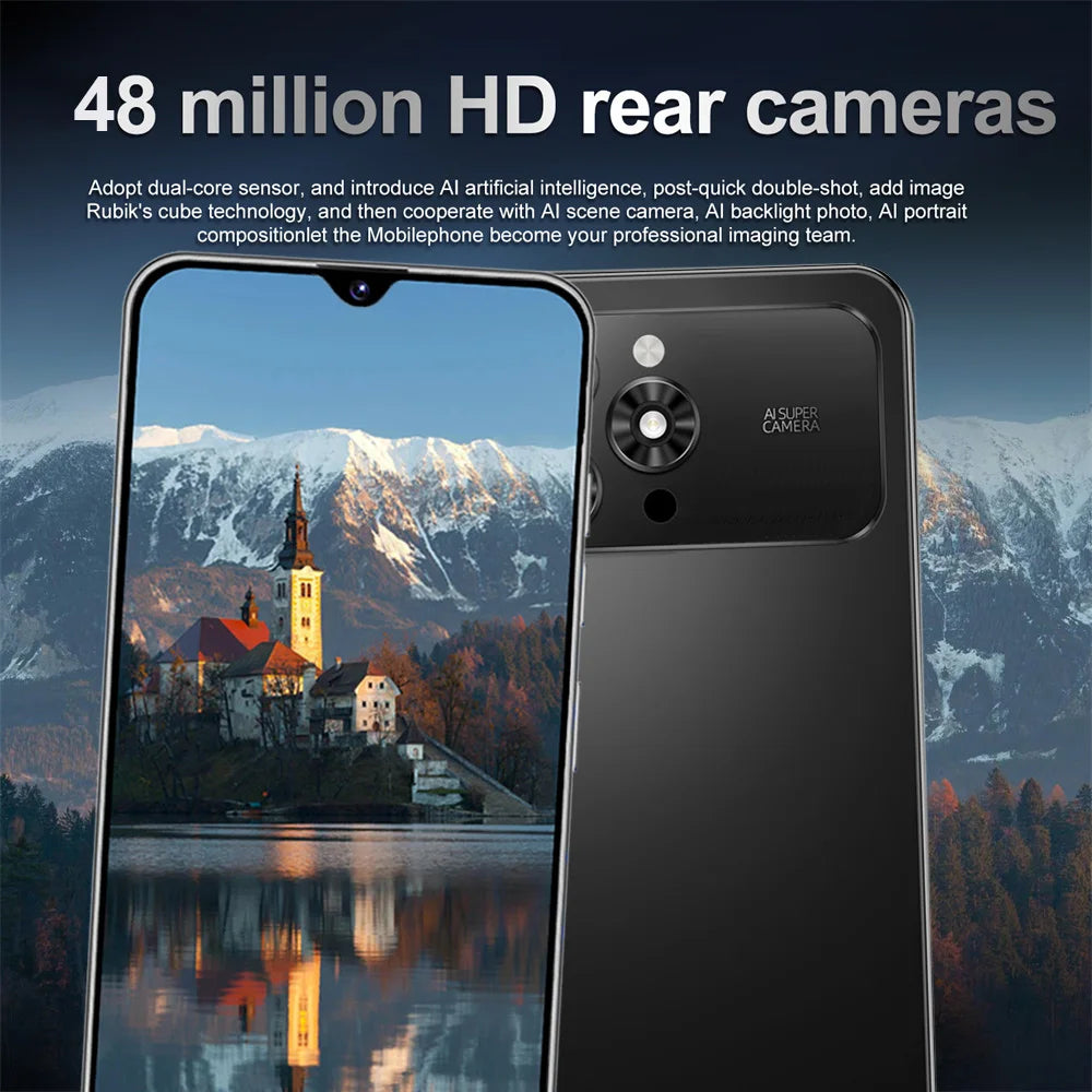 HOT Brand New For i17 Pro Max Smartphone 5G 7.0HD 22G 2TB Dual Card Dual Android 15 Cell Phone Unlocked Mobile Phones 8000mAh