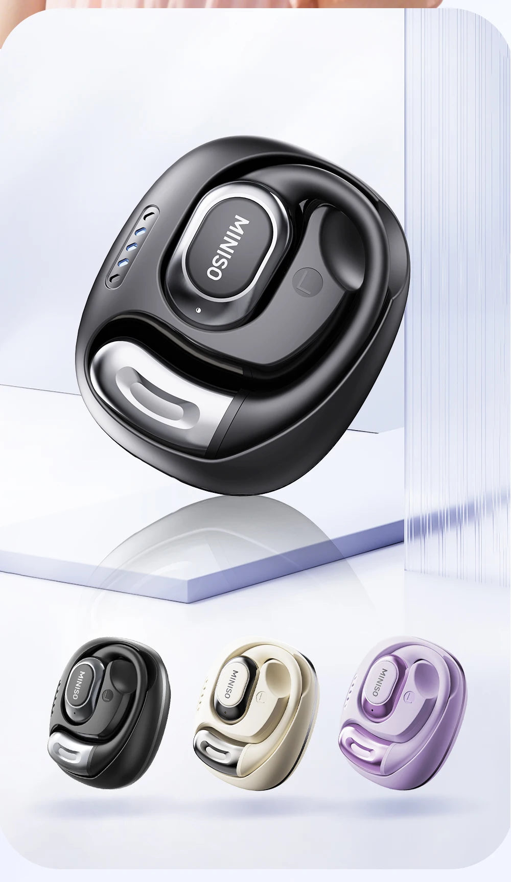 MINISO MS156 Bluetooth AI Earphones OWS Sports Headphones Music Stere HD Bass Wireless Headphones Longlife Translator Earbuds