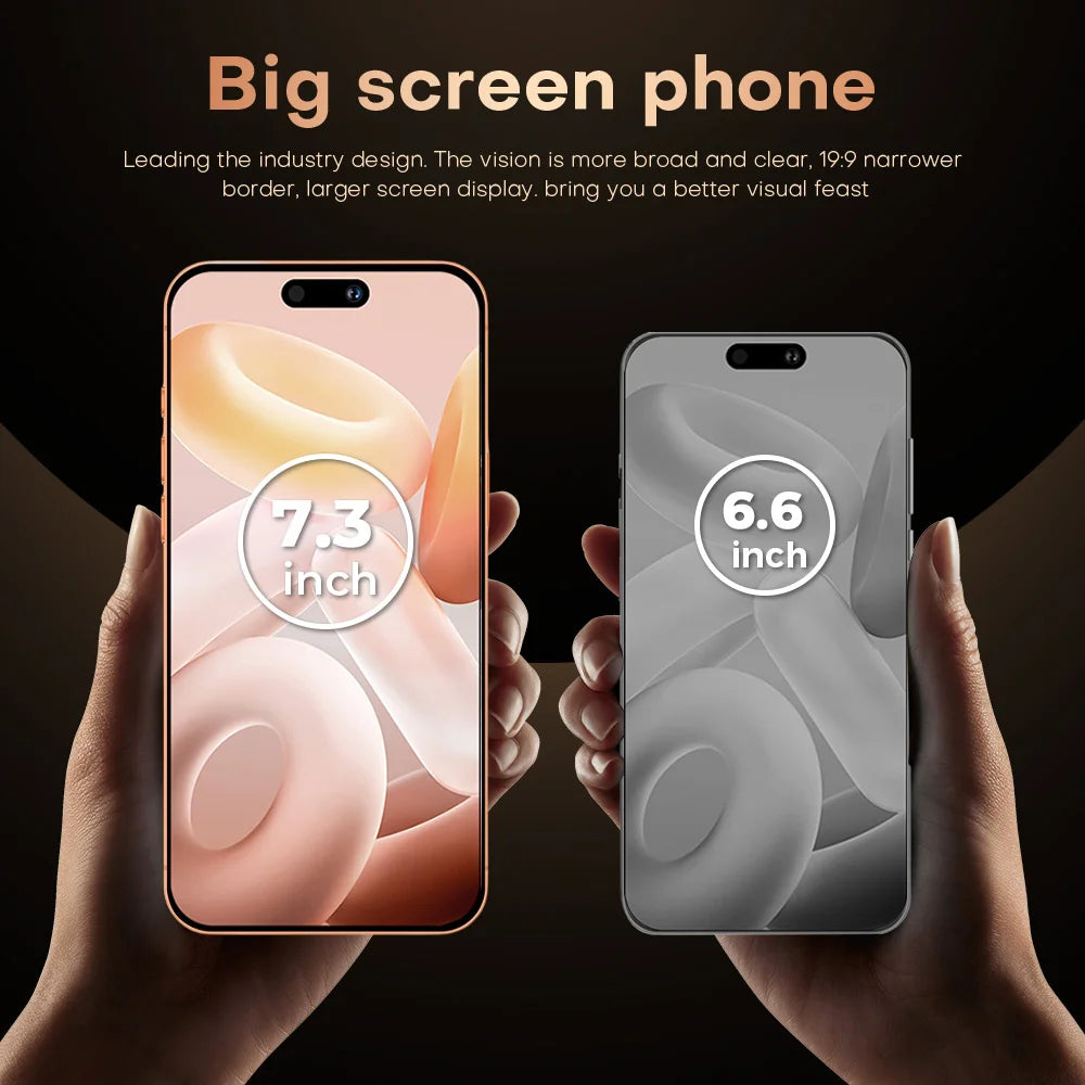 Hot New POTEZIONE For 17 Pro Max Smartphone 5G 7.3HD 22G +2TB Android Dual Card Dual 8000mAh Cell Phone Unlocked Mobile Phones Global