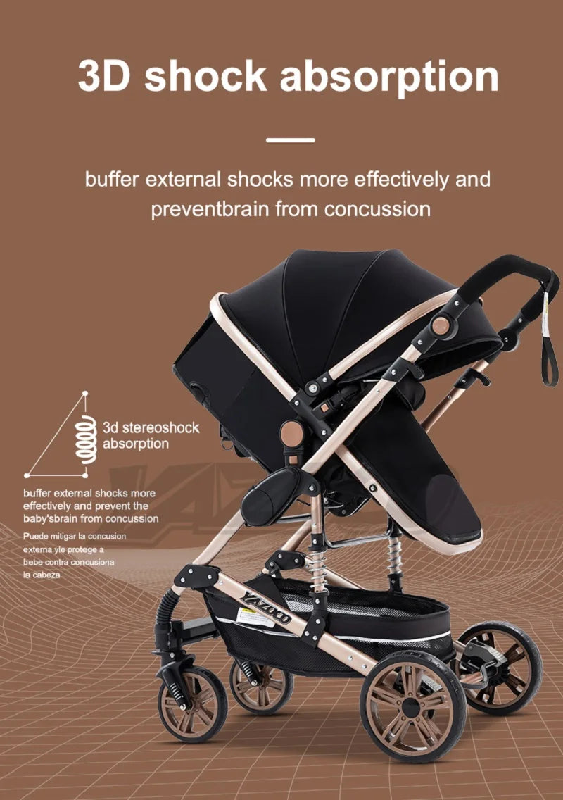 Passeggino 3 in 1 Multifunzionale YAZOCO - Pieghevole, Leggero, Standard EU