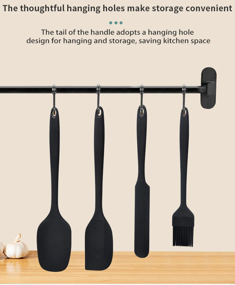 Set Utensili da Cucina in Silicone 6 Pezzi - Kit Completo con Spatole, Raschietti e Pennello per Pasticceria