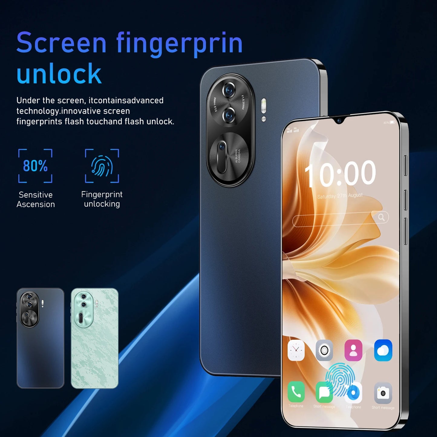 HOT Reno11 Pro Original NEW 6.8HD Global Edition 2025 Android 14 Smart Dual Card 6800mAh Battery Facial Recognition Function