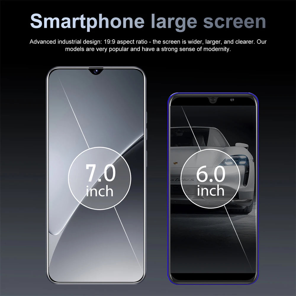 HOT Brand New For i17 Pro Max Smartphone 5G 7.0HD 22G 2TB Dual Card Dual Android 15 Cell Phone Unlocked Mobile Phones 8000mAh