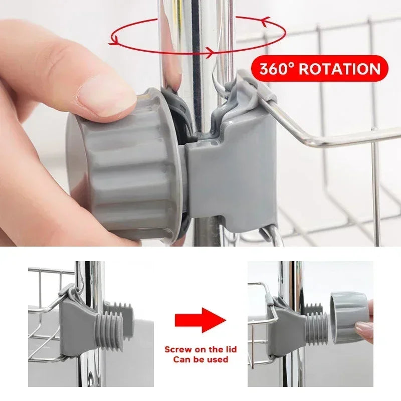 Kitchen Stainless Steel Sink Drain Rack Sponge Storage Faucet Holder Soap Drainer Towel Rack Shelf Organizer Kitchen Accessories