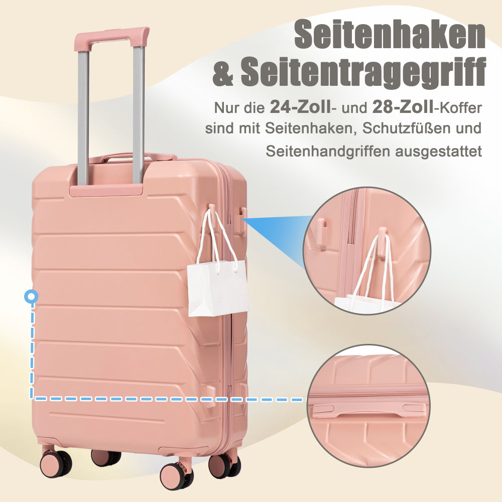 Set Valigie FAUMRTA 4 Pezzi - Trolley ABS Impermeabile con Beauty Case