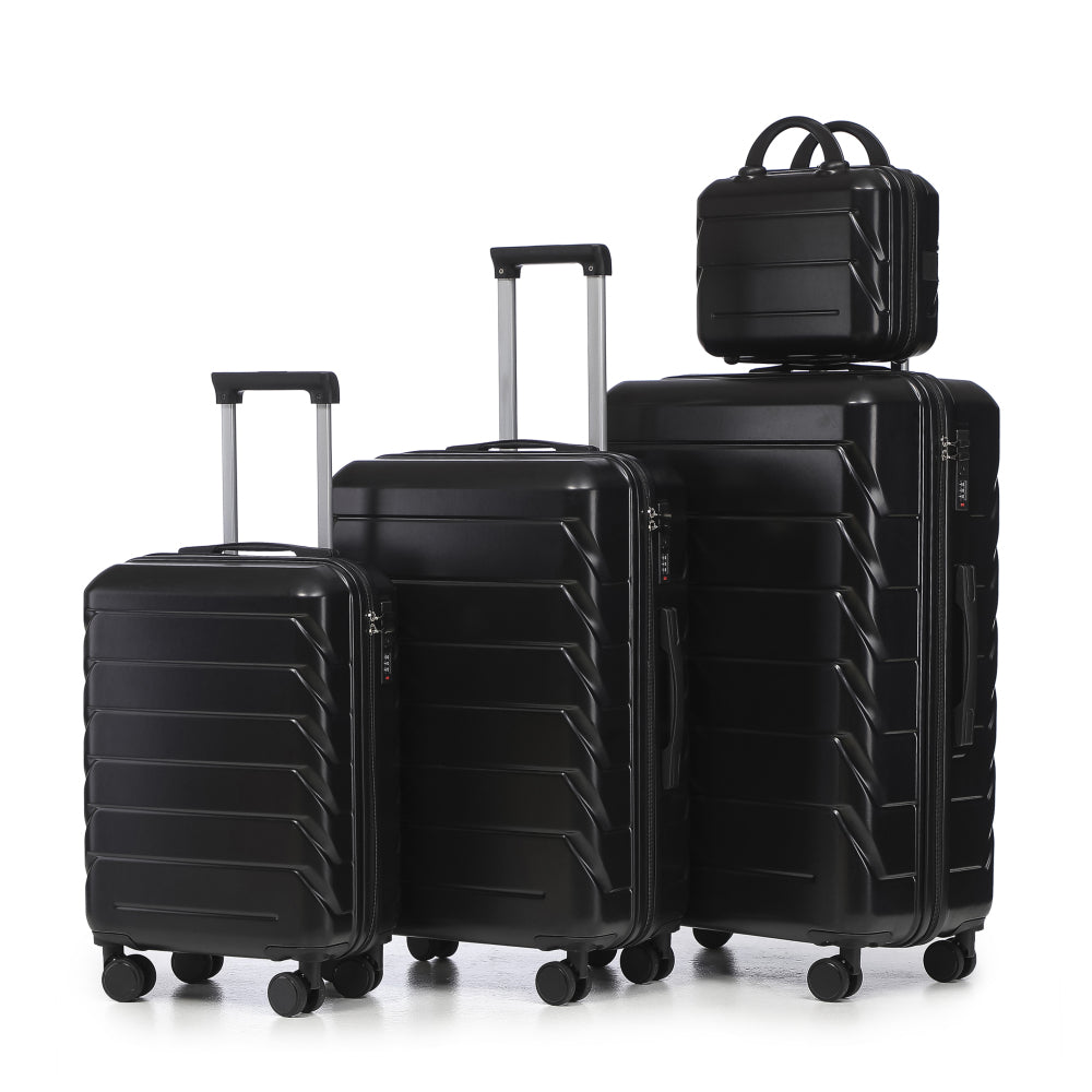 Set Valigie FAUMRTA 4 Pezzi - Trolley ABS Impermeabile con Beauty Case