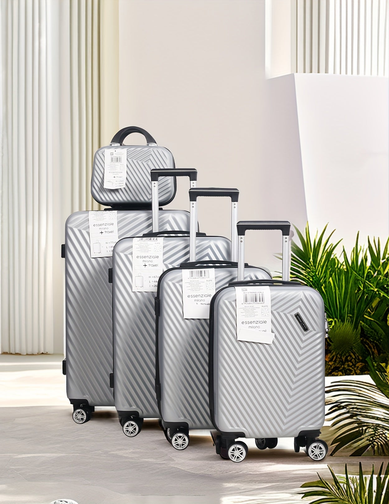 Set Valigie YSTYLE 5 Pezzi - Trolley Leggero con Ruote Silenziose e Lucchetto TSA
