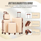 Set Valigie FAUMRTA 4 Pezzi - Trolley ABS Impermeabile con Beauty Case